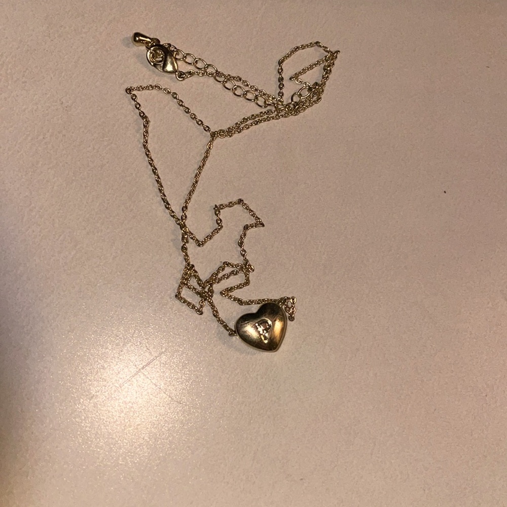 Initial P 14kt gold necklace